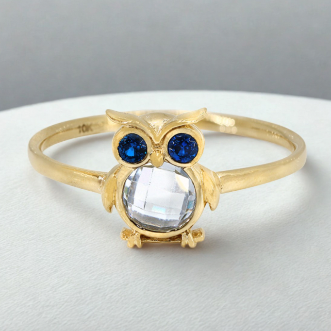 Midnight Owl 10KT Gold Ring