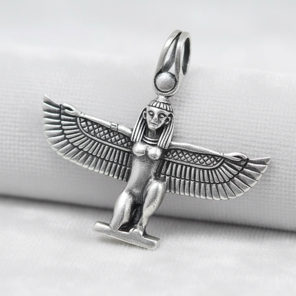 925 Sterling Silver Egyptian Sekhmet Pendant