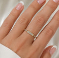 10KT Gold Pavé Bar Ring