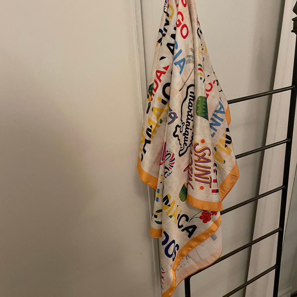 Caribbean Islands Satin Scarf