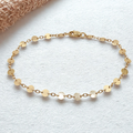 Trend Setter 10KT Gold Flat Disc Bracelet
