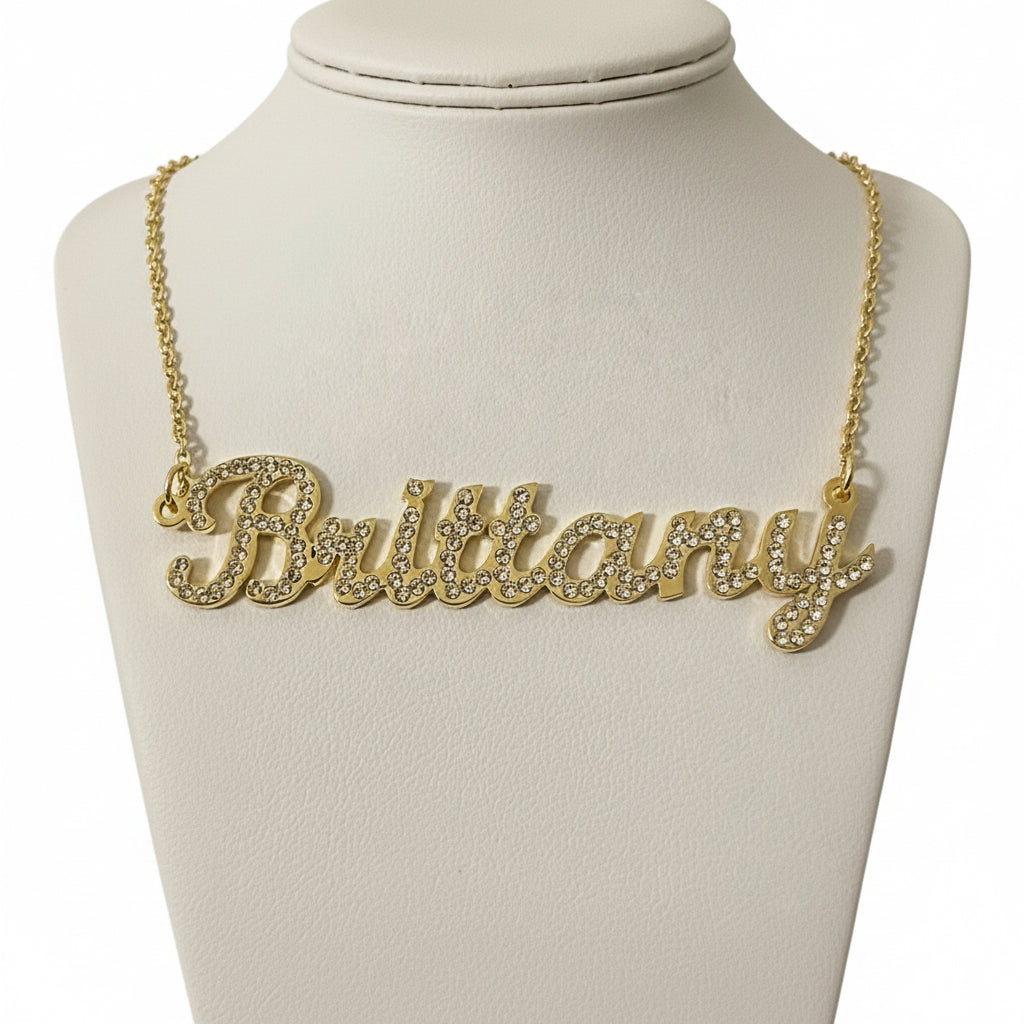 Custom Crystal Name Necklace