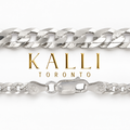 3.8mm Italian Sterling Silver Diamond-Cut Flat Curb Chain