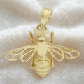 10KT Gold Bumblebee Pendant