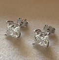 Square Moissanite stud earrings