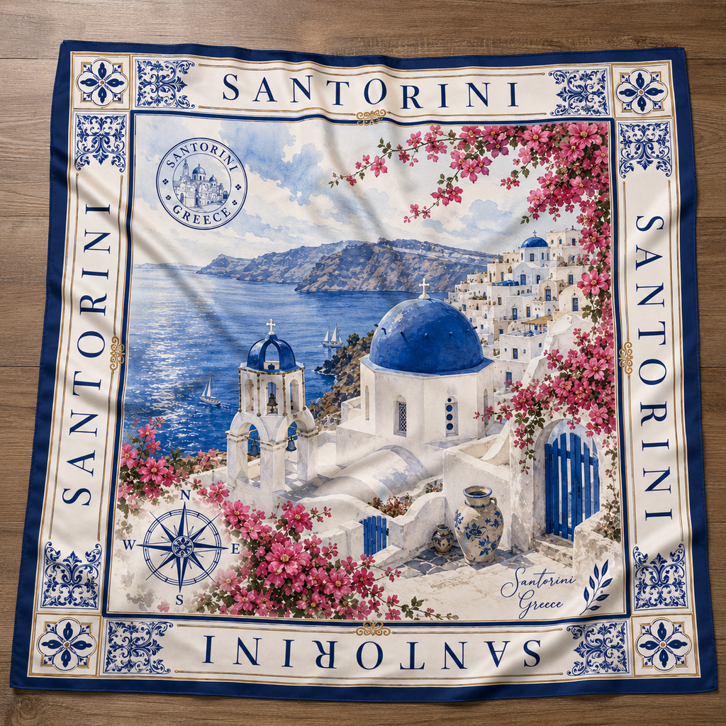 Santorini Luxury Satin Scarf