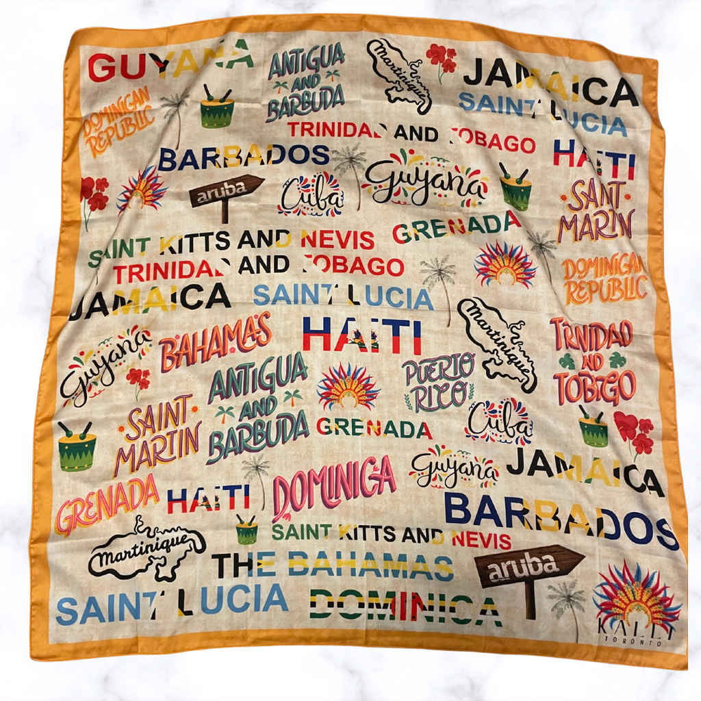 Caribbean Islands Satin Scarf