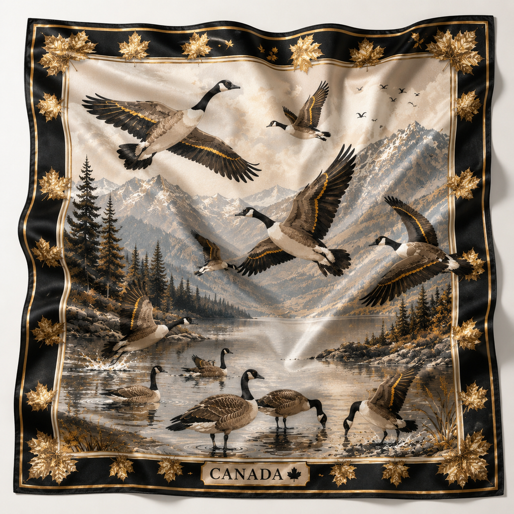 Canada Geese Satin Scarf