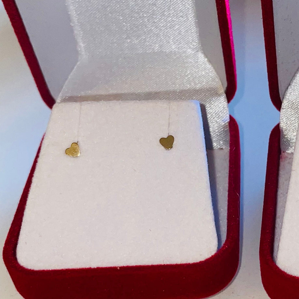 14KT Gold Filled Micro Heart earrings