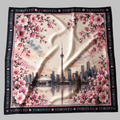 Toronto Cherry Blossom Luxury Satin Scarf
