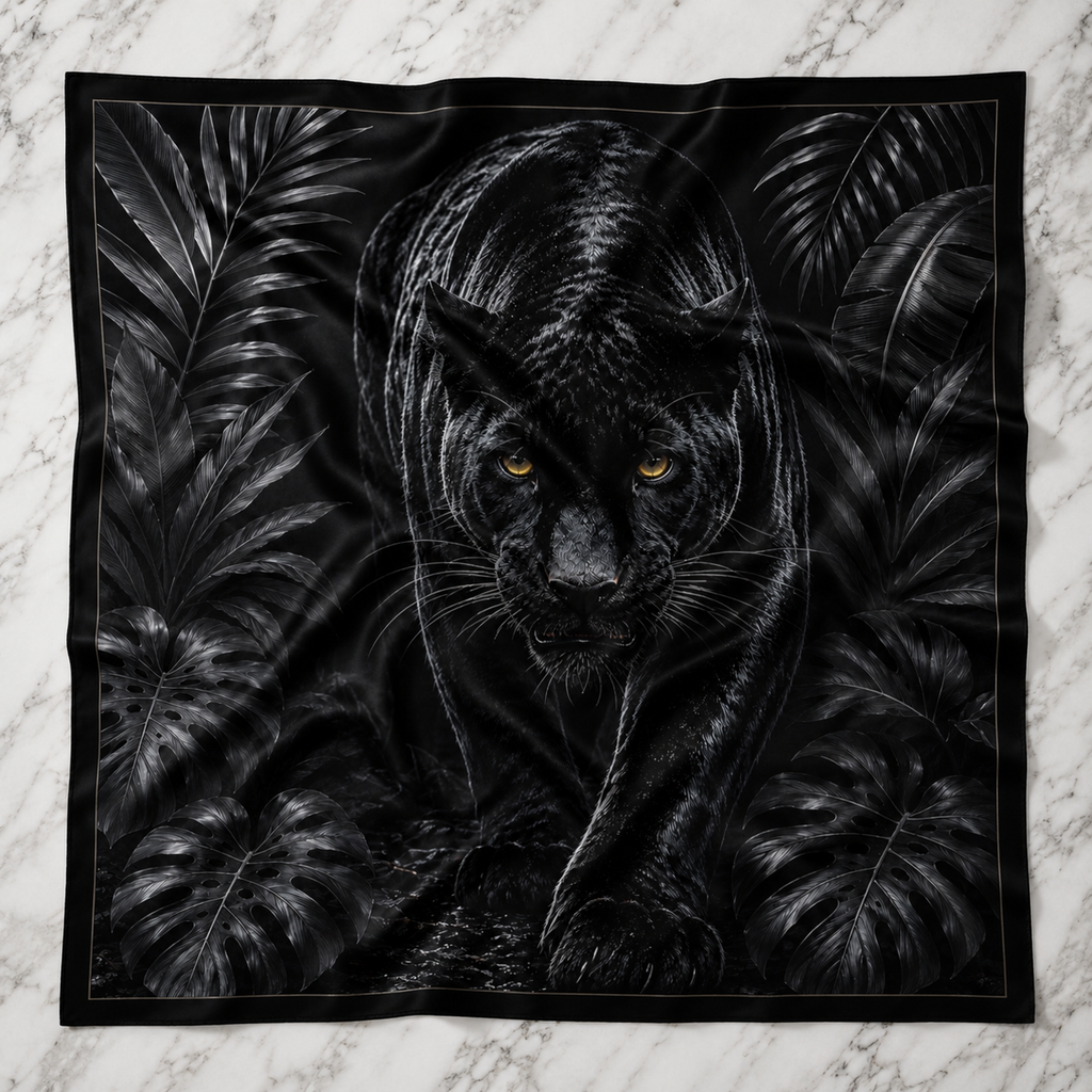 Panther Satin Scarf