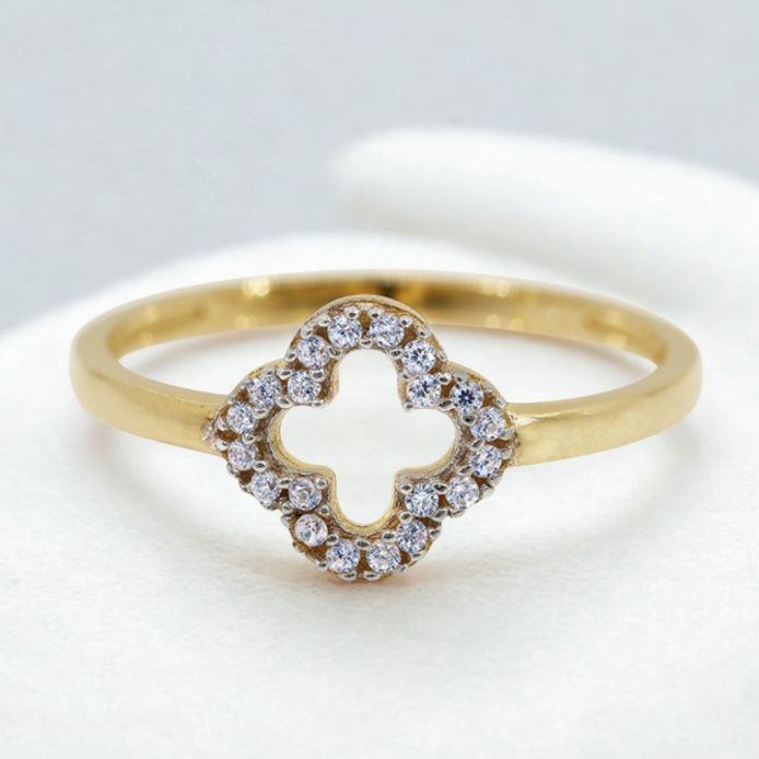 Lucky Clover 10KT Gold Ring
