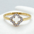 Lucky Clover 10KT Gold Ring