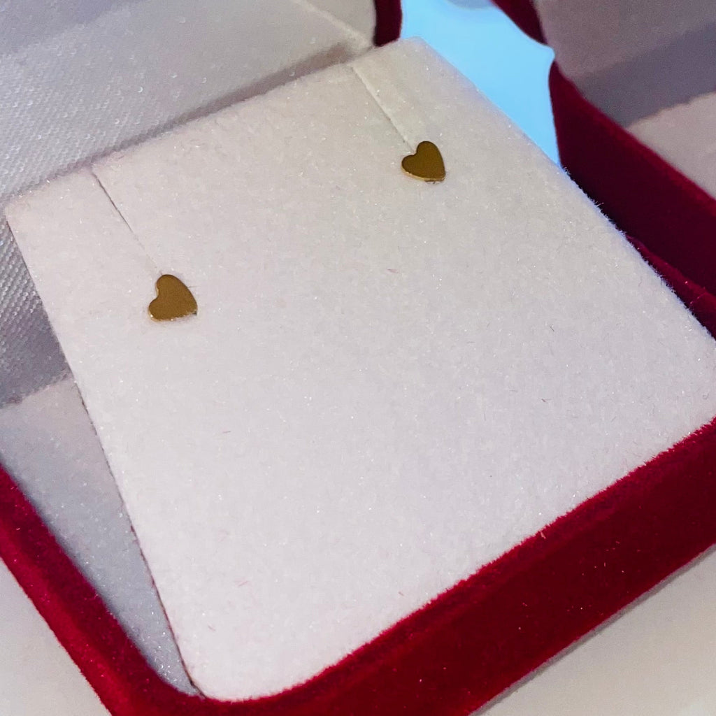 14KT Gold Filled Micro Heart earrings