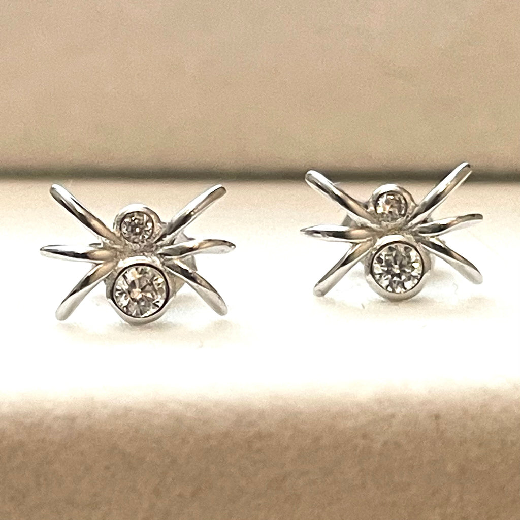 Spider Stud Earrings 925 Sterling Silver