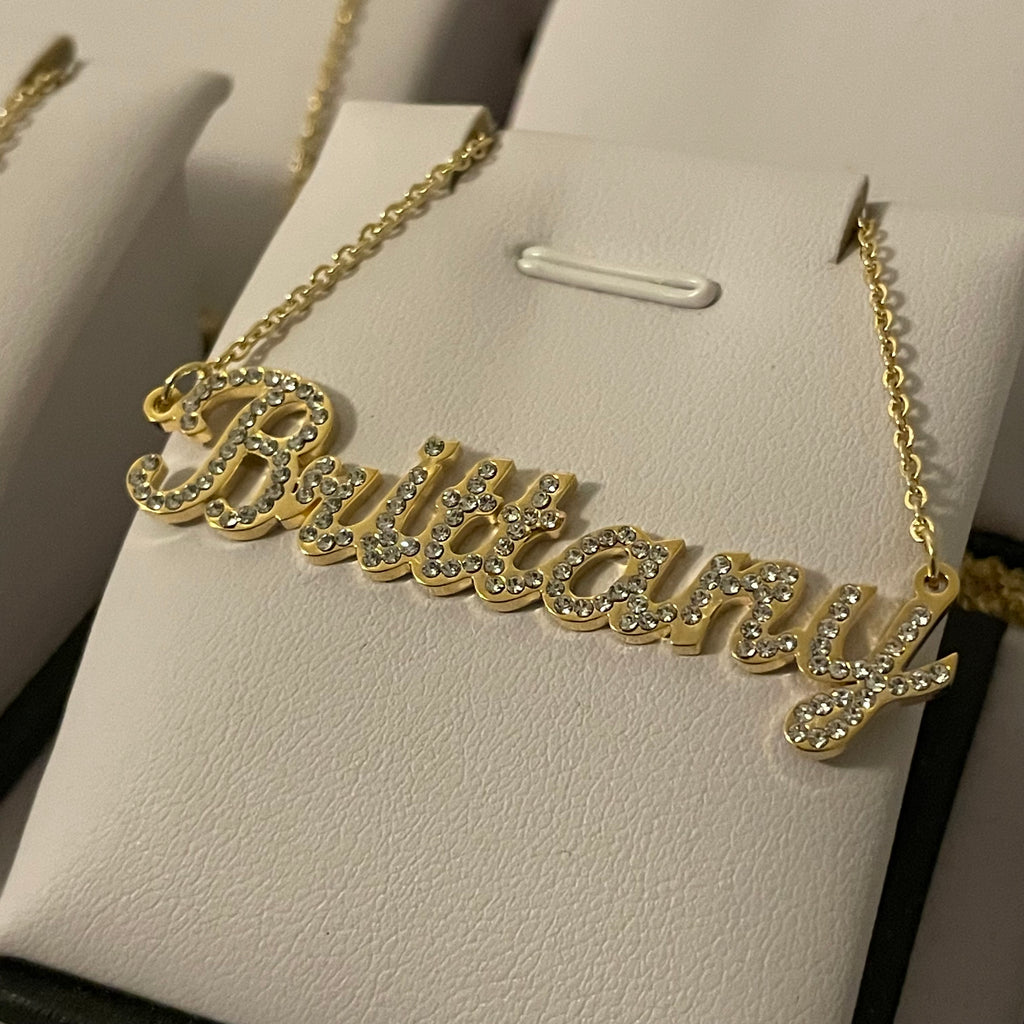 Custom Crystal Name Necklace