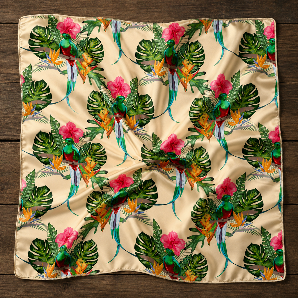 Tropical Paradise Luxury Satin Scarf