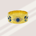 Gold Evil Eye 925 Sterling Silver Ring