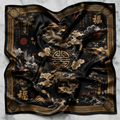 Chinese Prosperity Dragon Satin Scarf