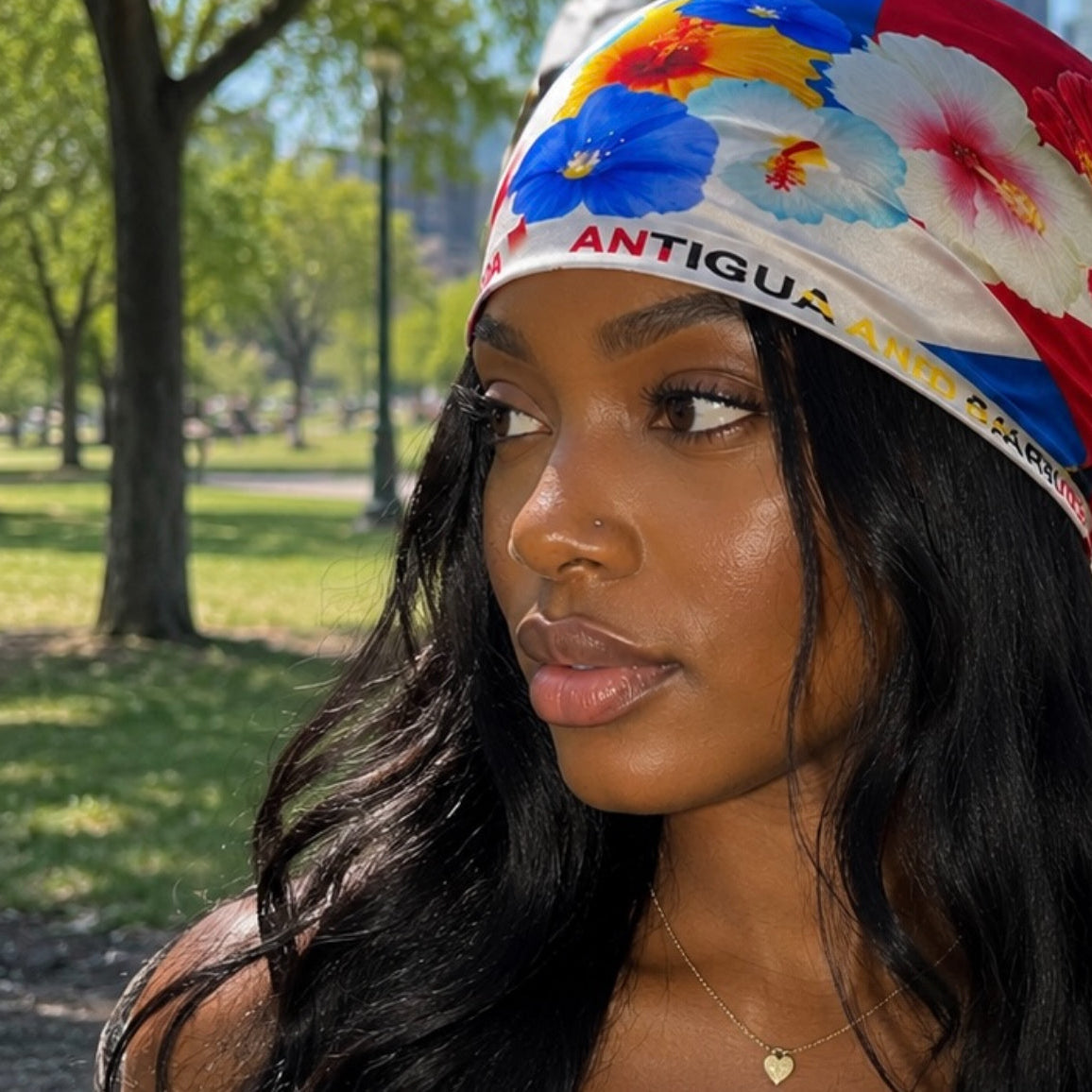 Beautiful Antigua & Barbuda Luxury Satin Scarf