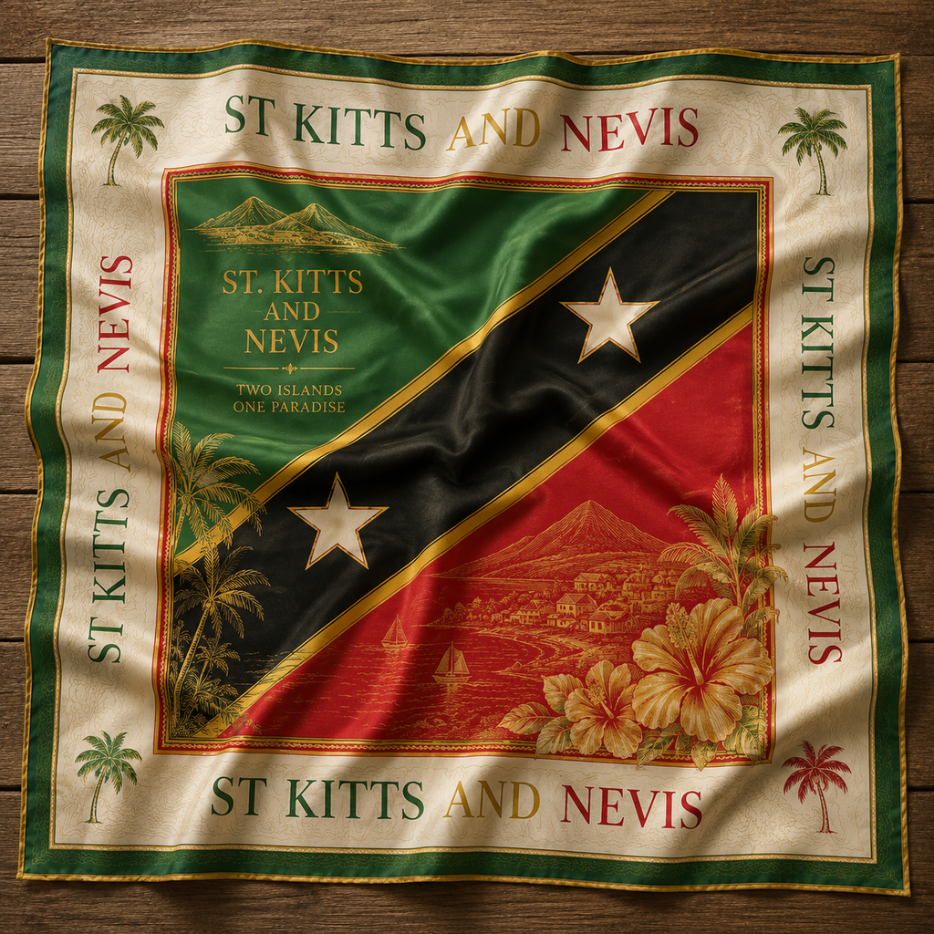 St. Kitts and Nevis Satin Scarf