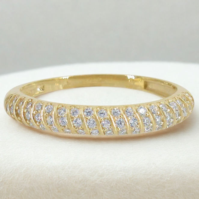 Celine 10KT Gold Cubic Zirconia Ring