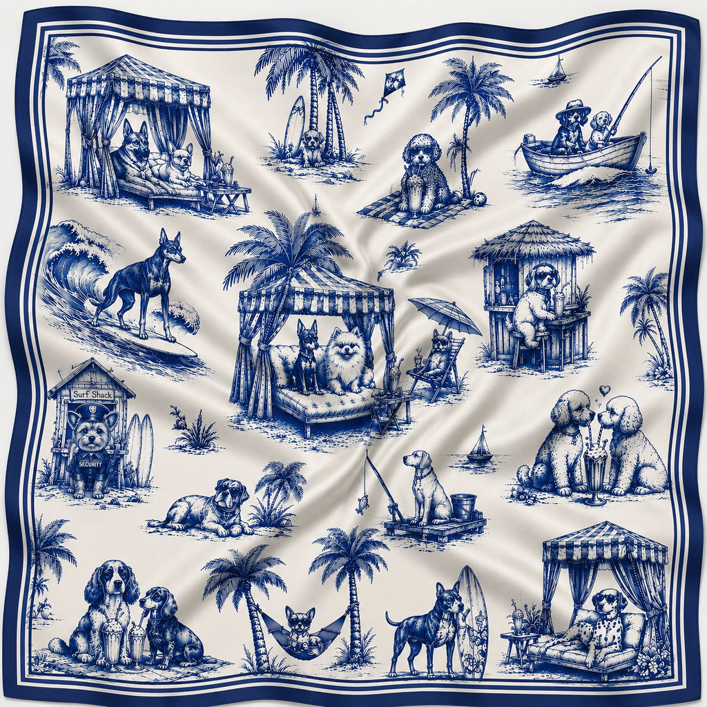 Dog Days Resort Satin Scarf