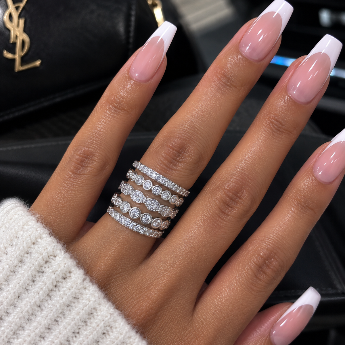 925 Sterling Silver 5 Stack Ring set