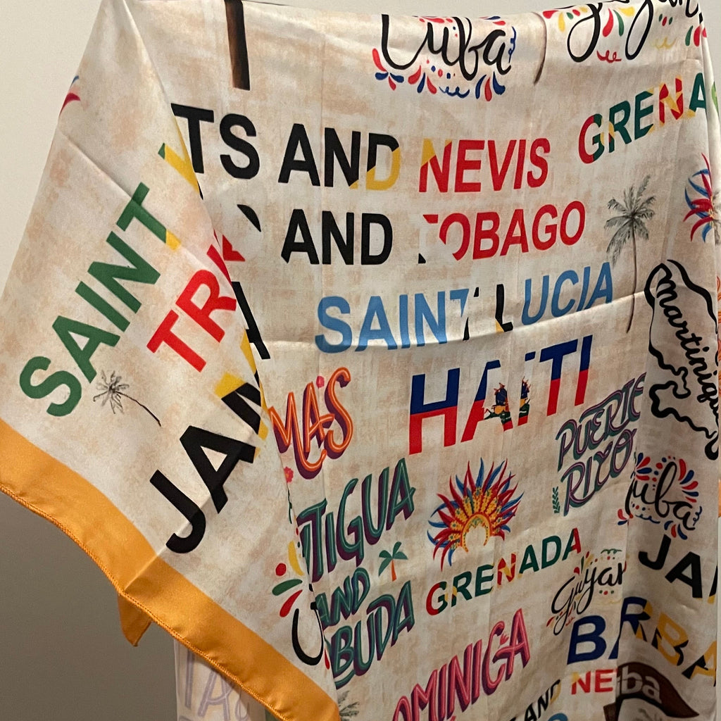 Caribbean Islands Satin Scarf