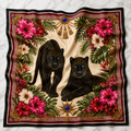 Midnight Panther Satin Scarf