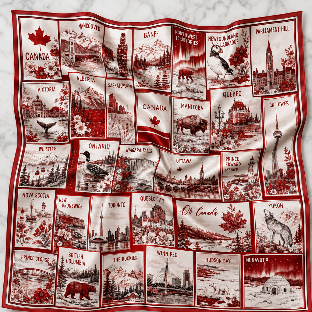 Oh Canada Satin Scarf