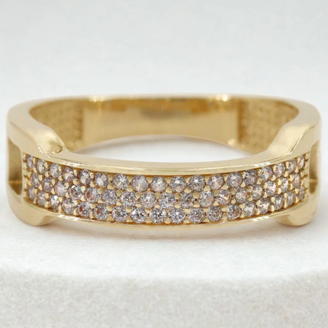 10KT Gold Milano Pavé Ring