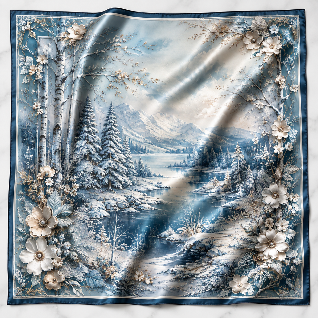 Alberta Winter Satin Scarf