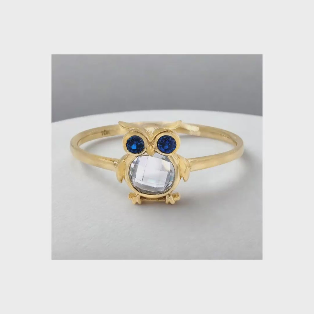 Midnight Owl 10KT Gold Ring