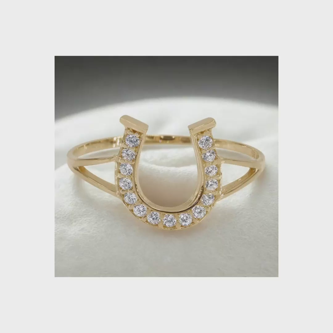 Lucky Lucky 10KT Horseshoe Ring