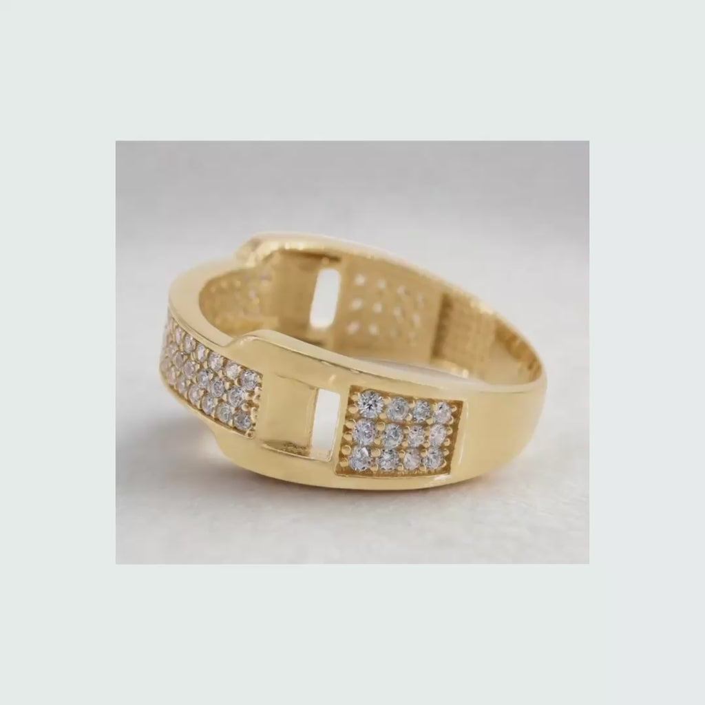 10KT Gold Milano Pavé Ring