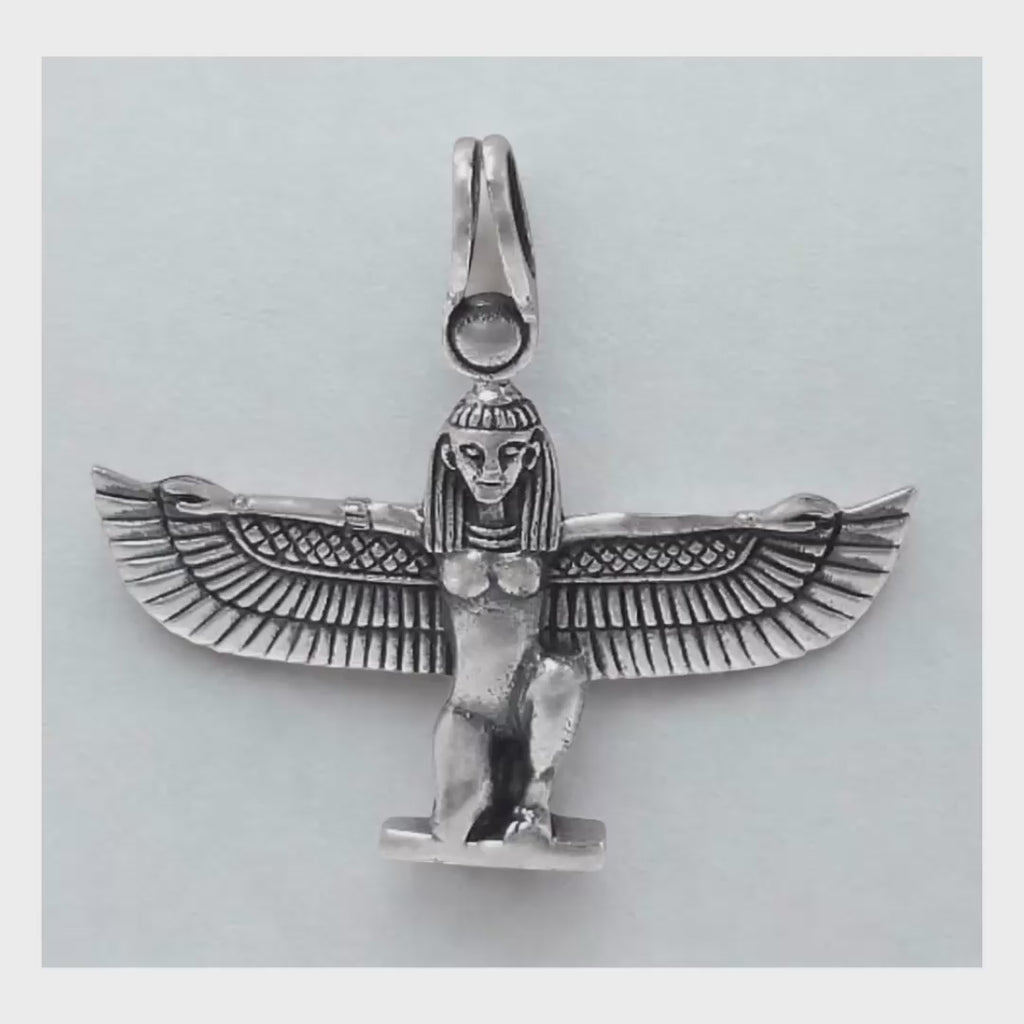 925 Sterling Silver Egyptian Sekhmet Pendant