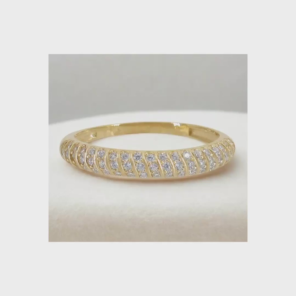 Celine 10KT Gold Cubic Zirconia Ring