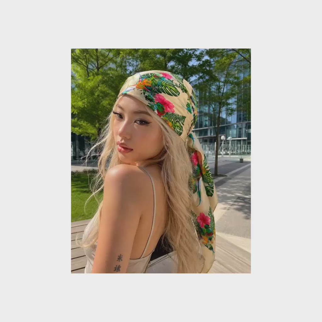 Tropical Paradise Luxury Satin Scarf