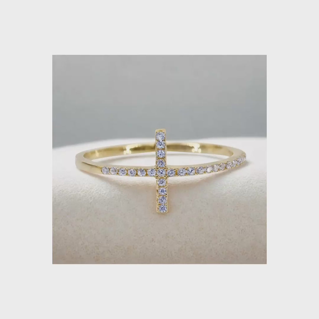 Eternal Faith Cross 10KT Gold ring